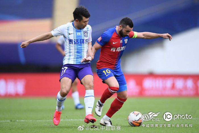 天津泰达客场压制青岛黄海，晋级比赛继续团结拼搏
